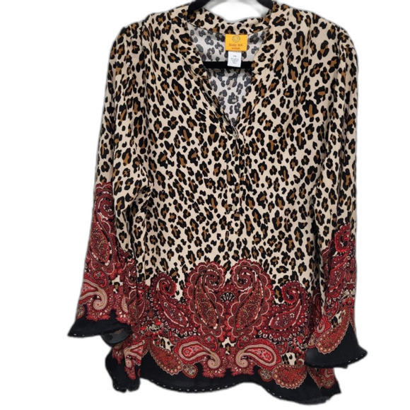Ruby Rd. Tops - 2/$30 Leopard Print Tunic Size 2X